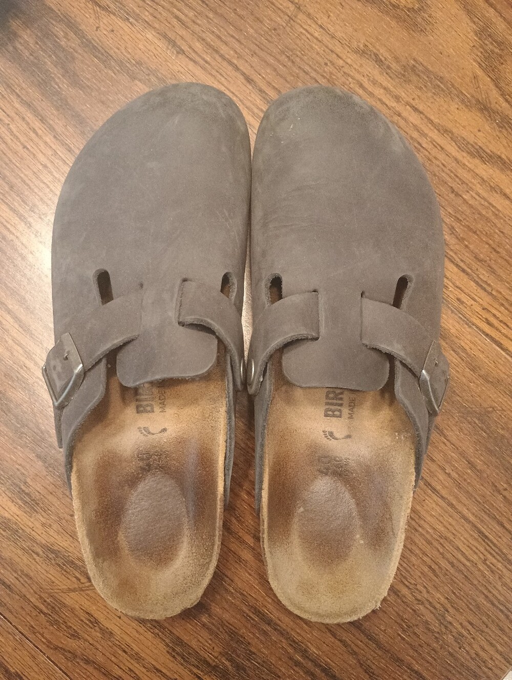 Birkenstock Oiled Leather Boston Clogs Size 40 Narrow